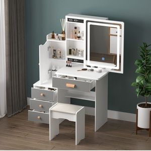 A brand new small white vanity.